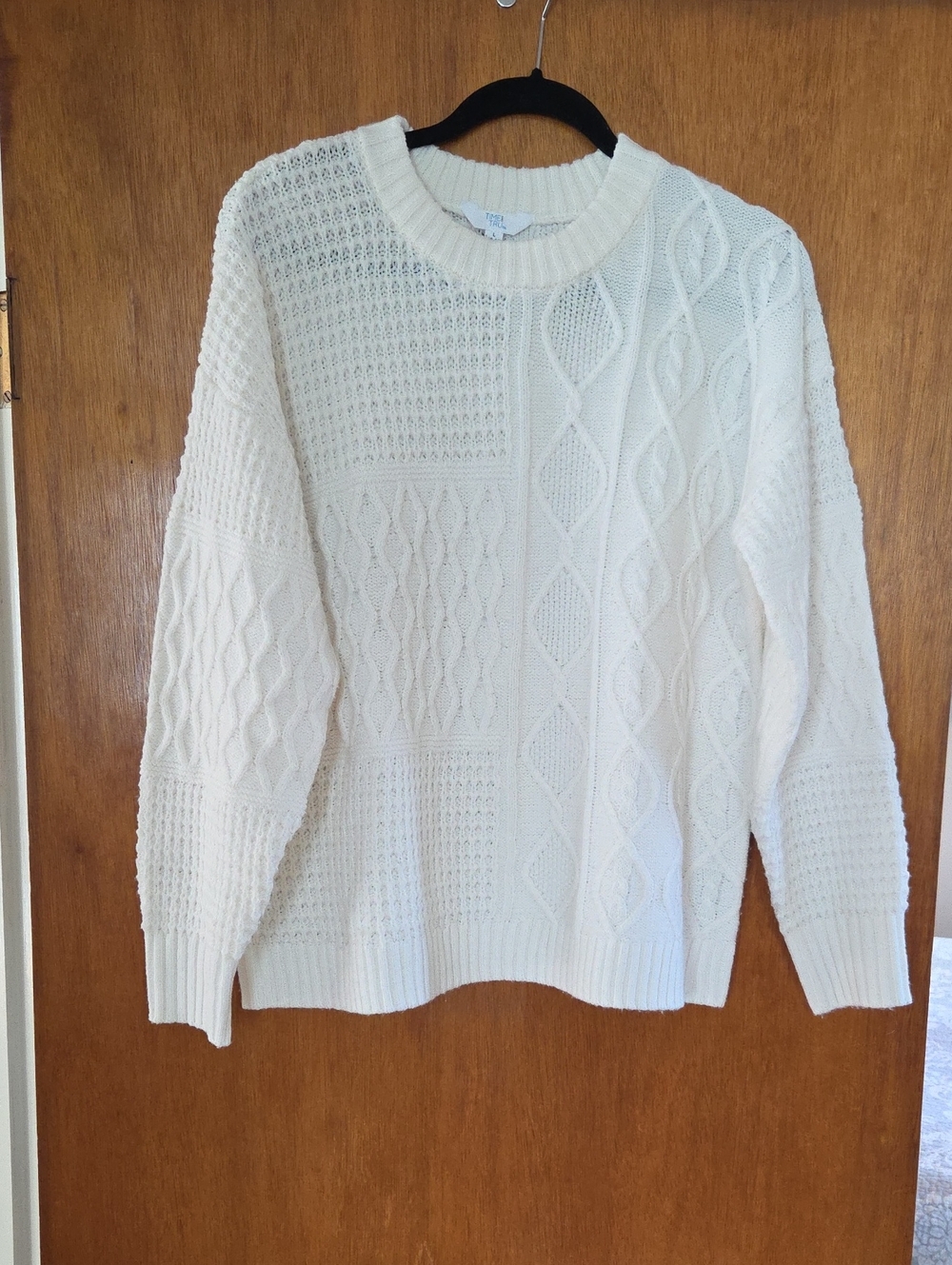 Woman's Cream Cable Knit Sweater